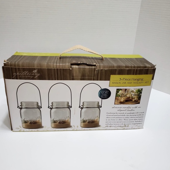 Apothecary & Company 3-Piece Hanging Mason Jar and Tealight Set Holiday Decor - Picture 4 of 10